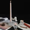 3pcs Candelas de vidrio nórdico European Candles Topeadores Tabla de velas Soporte de velas Smalltealight Decoración del hogar