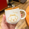 Kupalar 350ml Japon Jane Karikatür Sevimli Hayvan Seramik Kupası Ev Kahvaltı Süt Kahve Öğrenci Çift