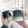 Кружки Kawaii Galaxy Moon Cups Creat Ceramic Coffee Travel Mug с крышкой и ложкой творческий звездный небо домашнее завтрак молоко