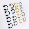 Nose Rings Studs Fashion Stainless Steel Horseshoe Fake Ring C Clip Lip Piercing Stud Hoop For Women Men Barbell Drop Delivery Je J Otjwf