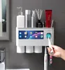 Magnetische adsorptie omgekeerde tandenborstelhouder Automatische tandpasta squeezer dispenser opslagrek badkamer accessoires Home 21095910499