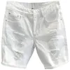 летние мужские шорты White Hole Shorts Fashion Pransed Jogger 5 очков короткие брюки 240409