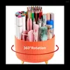 Kitchen Storage 5 Slots 360°Degree Rotating Organizers For Desk Cute Pencil Cup Pot Office School Home Art Supply(Orange)