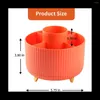 Kitchen Storage 5 Slots 360°Degree Rotating Organizers For Desk Cute Pencil Cup Pot Office School Home Art Supply(Orange)