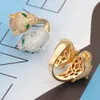 Jewel Arrivals Romantic and Shiny Leopard Head Women Ring Finger pour le mariage Party Cubic Zirconia Bijoux Bridal Gift240412