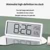 Youzi 1pc Digital Alarm Clock LCD Display Multifunctionele temperatuurvochtigheid Warmklok ultradunne elektronische klok