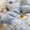 Cream Style Solid Pink Bedding Set Twin Full Queen King Size Bed Linen Girls Adults 180x220cm Bed Flat Sheet Pillowcase Kawaii