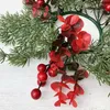 Fiori decorativi candelabri natalizi ghirlanda artificiale ghirlanda simulata rossa berry pino decorazioni ornali decorazioni feste in vacanza