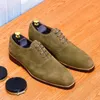 Scarpe vestiti abiti da lavoro uomini anti-sudede antisede nubuck grandi oxford maschi