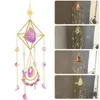 Figurines décoratives Crystal Windchimes Star Moon Pendant Pendre Handmade / Light Wall Room Trim Catcher Dort