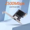 Kort 1/2/4 port 2.5 GB PCIe Network Card 2.5 Gigabit Ethernet Interface Adapter RTL8125BG CHIP PCI Express Ethernet LAN Adapter för PC