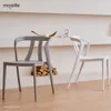 Modern minimalist yemek sandalyesi ahşap bacak plastik lüks yumuşak sandalye ergonomik, tuvalet sandalyesi restoran kahve dükkanı mobilya