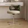 Noordse stijl computerstoel met boog terug ijdelheid stoel met hoge elastische spons verstelbare make -upstoel voor thuiscomfort