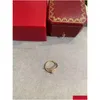 Полосы колец роскошной дизайнерский кольцо тонкое качество бриллианта для женского мужчины. Объекционирование 18K Классическое розовое золото премиум -класса с каплей Otauz