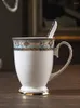 マグカップ高グレードの骨中国コーヒーカップヨーロッパスタイルハンドギルドエクスポートロイヤルセラミックマグアフタヌーンティーテーブルウェア