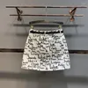 Skirts Denim Summer Spring Skirt Women Ladies Letters Graffit Print Young High Street Party