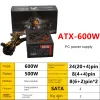 PC ATXの220V ATX 300W 400W 500W 600W 700W MAX 12Vユニバーサルハイエンドビデオカードゲーム電源24pinコンピューター電源