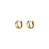 Boucles d'oreilles cerceaux softpig réel 925 Dessin de fil à demi-arc en argent sterling pour femmes accessoires minimalistes minimalistes classiques