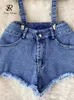 Singreiny Fashion Sexy Denim Abita Mini Topstraps senza schienale Super Shorts Women Sweet Streetwear Due pezzi Set 240412