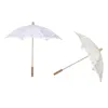 Umbrella de renda no estilo vintage guarda -chuvas Parasol Romantic Wedding Bridal Umbrella para Halloween Photo Prop Women Lady 43cm