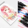 1 Set Color Headed Oil-Based Alcohol Watercolor Pen Student Students Animation Painting Perfect For Easter Decoration 240328