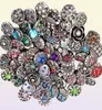 100 pcSlot hele 12 mm 18 mm snap knoop sieraden voor snap armband gemengde strass metalen charmes diy knoppen Snap sieraden 210323738738