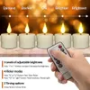 Rechargeable LED Electronic Candles Flameless Flickering USB Charged Tealight Timed Remote Home Decoration Votive Candle 215 in 240412