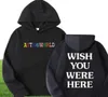 Designer s Hoodies Man رسالة طباعة Swag Wish You Here Brand Hoodie Size M-xxxl7334872