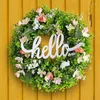 Decorative Flowers Spring Wreath Realistic And Aesthetical Eucalyptus For Front Door Floral Garlands Entrance Window