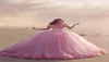 2018 Baby Pink Ball Suknia Quinceanera sukienki z ramię