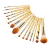 Zestawy Jessup Beauty 15pcs Bamboo Profesjonalne pędzle do makijażu pędzle