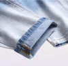 Sonbahar Kış Takibi Işık Erkekler Setleri Yırtık Delik Ceket ve Kot Pantolon Eşleşen Pantolon Erkek Günlük Koaz Kotu1703039