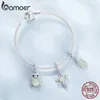 Bamoer Luminous Charms Beads 925 Sterling Silver Pendant Dangle Fit Original Charm Bracelet Jewelry DIYアクセサリー