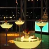 16 colori Cambiare un tavolo da cocktail rotondo a led impermeabile Il tavolo da caffè luminoso illuminoso per la notte