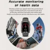Watches Military Men Smart Watch Fitness Watches Waterproof Healthy Monitor AI Voice Bluetooth Calling Smartwatch för Android iOS 2023