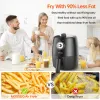 Fryers Mini Small Air Fryer, Compact 2 Quart Air Fryer Temp/Time Dial Control med Air Fryer Cookbook 50st Paper Liner.usa.New