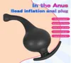 Massageföremål Silikon Uppblåsbar Anal Plug 21cm Butt Plug Ass Sex Toys For Women Vagina Stimulation Anus Expansion Massage Sex AP3150627