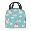 Dreaming Unicorns Lunch Bag Men Women Cooler Warm Insulated Lunch Boxes for Children School