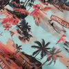 Chemises décontractées pour hommes vintage Unisexe Men Hawaiian Hip Hop Flower Plant Imprimé Azure Beach Sleeve Femmes Y2k Aloha Tops minces