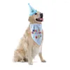 Ropa para perros mascota divertida divertida celebración única suministros de fiesta de cumpleaños adorables accesorios sombrero