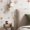 Boho Flowers Wall Stickers наклеек акварель спальня гостиная домашняя декор Art Ecofreenly Съемные наклейки ПВХ фрески 240410