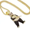 Pass Diamond Tester Moissanite Panda Man Pendant Sterling Sier VVS Mossanite Iced Out AK 47 Gun 3D Cartoon Necklace