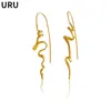 Dangle Earrings Modern Jewelry Gometric Personality Abstract Design Cool High Quality Copper Gold Color Drop For Women