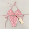 Bikini ontwerper zwemkleding dames badmode sexy zwempak vrouwen baden zwempak pakken pakken bikinis sex lage taille mode driehoek geprinte patroon zwembadfeestjes sets