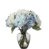 Decorative Flowers Hydrangea For Artificial Flower Green Plants Room Home Decor Handicrafts Fake Wedding Party Decorations