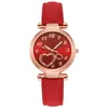 Wristwatches 2024 Fashion Love Leather Watch Ladies Strap Analog Quartz Dial Temperament Relojes