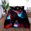 Призрак Wolf Night Cover Cover Set King Queen Double Full Twin Single Single Lenen Set Set