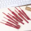 1セット/9 PCS 2mm-6mmかぎ針編みフック編み針シリコンハンドルアルミニウムかぎ針編みアクセサリー用