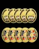 5PCS Nieznetyczny 70. rocznica bitwy Normandia Medal Craft of pozłacane wojsko wyzwań amerykańskie monety do zbierania z twardymi kapsami 3713285