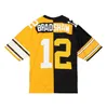 Camisas de futebol costuradas 12 Terry Bradshaw 1975 Mesh Legacy Aposentado Retro Classics Jersey Men Women Youth S-6xl